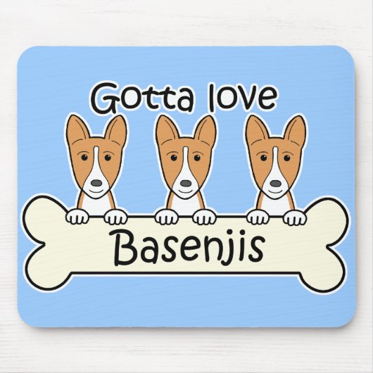 Drie Basenjis Muismat (Voorkant)