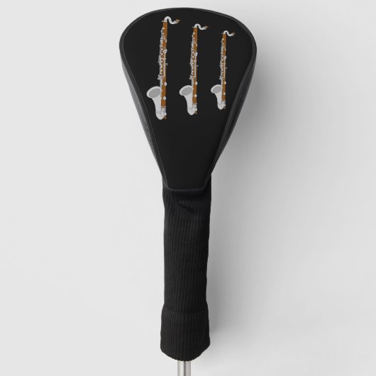Drie basklarinetten golfheadcover (Voorkant)