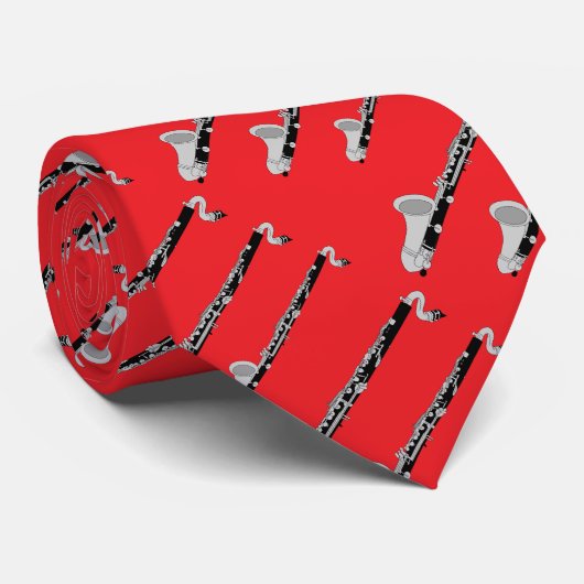 Drie basklarinetten stropdas (Opgerold)