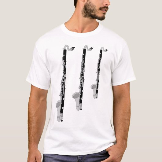 Drie basklarinetten t-shirt (Voorkant)