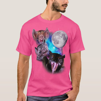 Drie Bats Howl op de Maan T-shirt