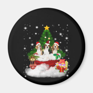 Drie beagles kerstmis met kerstboom magneet