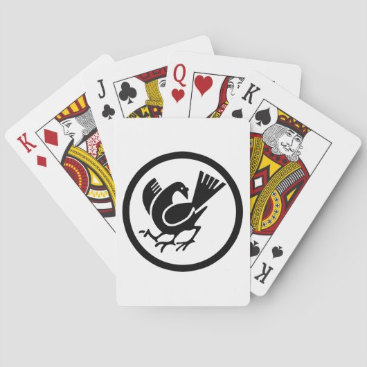 Drie bedekte rij pokerkaarten (Achterkant)