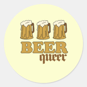 Drie Beer Queer Ronde Sticker