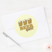 Drie Beer Queer Ronde Sticker (Envelop)