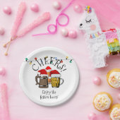 DRIE BEERS CHEERS Kerstmis Papieren Bordje (Feest)