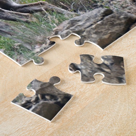 Drie berggeiten op Rocks Design Jigzaag Puzzle Legpuzzel (Zijkant)