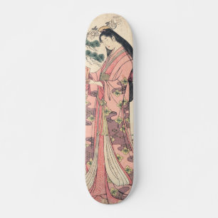 Drie beroemde poëteiten japanese woodblowerkunst skateboard