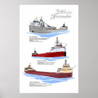 Drie beroemde scheepswrakken geschiedenis poster
