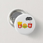 Drie beste vrienden leuke voeding ronde button 3,2 cm (Voorkant /achterkant)