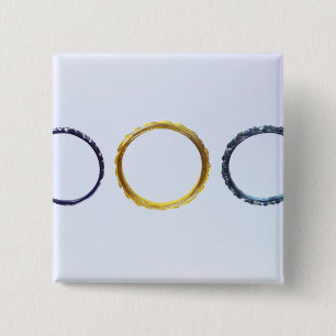 Drie beugels van Mathay-Mesture Vierkante Button 5,1 Cm