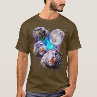 Drie Bevers Howl op de Maan T-shirt