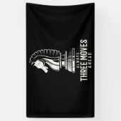 Drie bewegingen voor ik schaak Matt Game Chess Pie Spandoek (Verticaal)