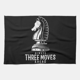 Drie bewegingen voor ik schaak Matt Game Chess Pie Theedoek