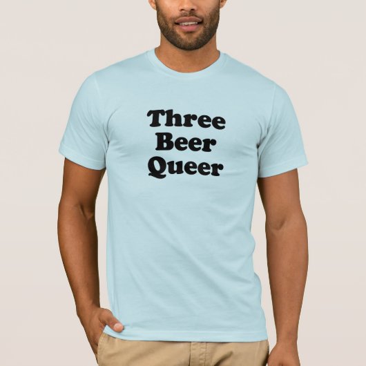 Drie Bier Queer T-shirt (Voorkant)