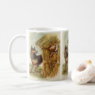 Drie Biggetjes Grote Boze Wolf, Klassiek Sprookje Koffiemok