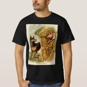 Drie Biggetjes Grote Boze Wolf, Klassiek Sprookje T-shirt