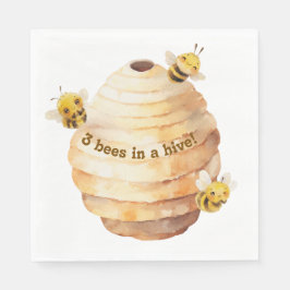 Drie bijen servetten