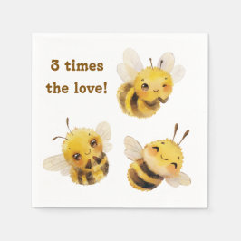 Drie bijen servetten