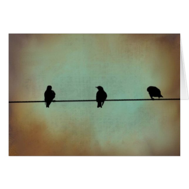 Drie Blackbird Card (Voorkant Horizontaal)