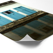 Drie blauwe deuren poster (Hoek)