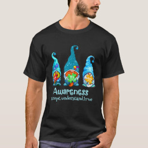 Drie Blauwe Dwergen Autisme Bewustzijn Aanvaard Be T-shirt