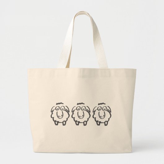 drie blikken grote tote bag (Voorkant)