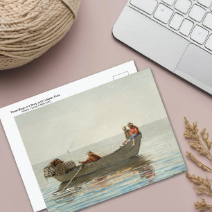 Drie blikvangers verhullen potten Winslow Homer Briefkaart