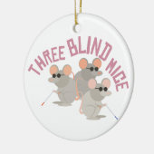 Drie blinde muizen keramisch ornament (Links)