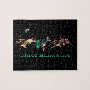 Drie blinde muizen legpuzzel