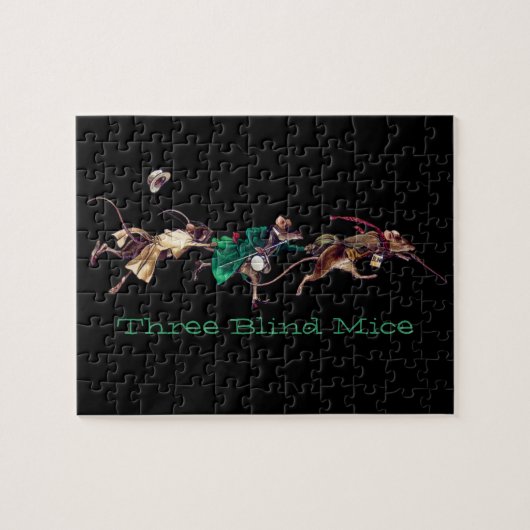 Drie blinde muizen legpuzzel (Horizontaal)