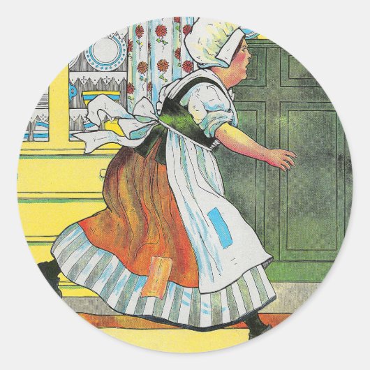 Drie Blinde Muizen Moeder Gans Kwekerij Rijm Ronde Sticker (Voorkant)