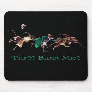 Drie blinde muizen muismat