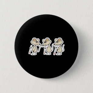 drie blinde muizen ronde button 5,7 cm