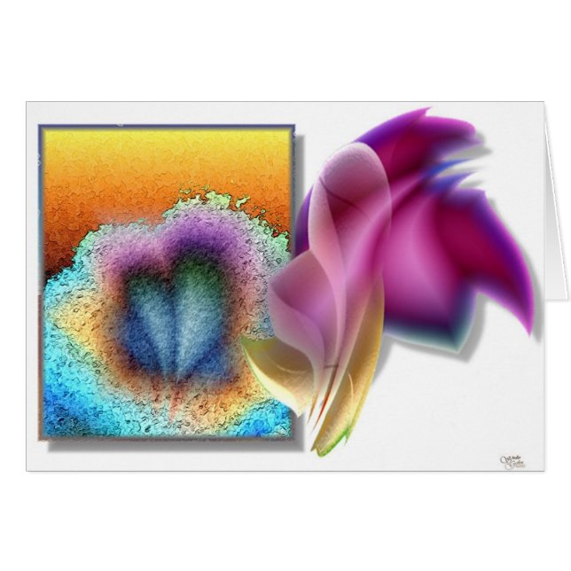 Drie bloemen. (kaarten) (Voorkant Horizontaal)