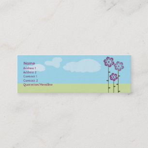Drie bloemen - Skinny Mini Visitekaartje