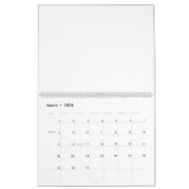 Drie bloemetjes met groene en oranje bloemblaadjes kalender (Mar 2026)