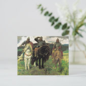 Drie Bogatyrs (1898) van Viktor Vasnetsov Print Briefkaart (Staand voorkant)