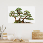 drie bomen met bonsai poster (Keuken)
