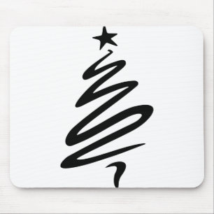 Drie bomen met kerstfir Star gestileerd Muismat