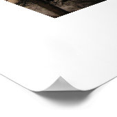 Drie bomen op winterzonsondergang poster (Hoek)