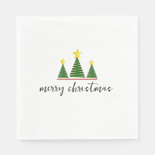 Drie Bomen, Prettig Kerst Papier Servet