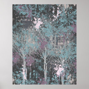 Drie bomen zijn Abstract Poster