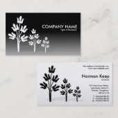 Drie bomen - zwart en wit II Visitekaartje (Voorkant / Achterkant)
