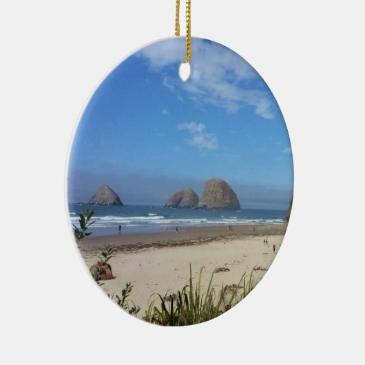 drie boogstralen, oceanside, OF Keramisch Ornament (Rechts)