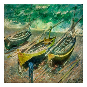 Drie boot. Claude Monet. Perfect Poster
