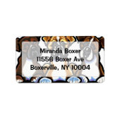 Drie Boxers Studio Glass Etiket (Voorkant)