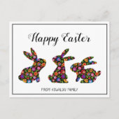 Drie Briefkaart van Folklore Easter Bunnies (Voorkant)