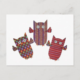 Drie Briefkaart van Red Owls