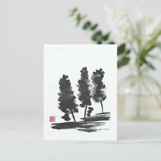 Drie Briefkaarten bomen (Staand voorkant)